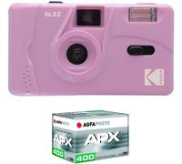 LETNERNY-Pack M35 Argentique + Pellicule 100 Asa - Appareil Photo Rechargeable 35Mm Purple, Objectif Grand Angle Fixe, V ur Optique , Flash Intégré + Pellicule Apx 100, 36 Poses