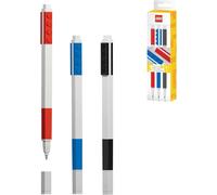 Letnerny-Papeterie Lego - Pack De 3 Stylos Gel - Rouge, Bleu, Noir