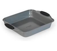 Letnerny-Pearl D Plat À Four Carré 27 Cm, Avec Poignées Antidérapantes En Silicone, Plaque À Pâtisserie Antiadhésif, Acier Au Carbone, Sans Pfoa, Passe Au Four Jusqu'à 200°C, Rh01913eu