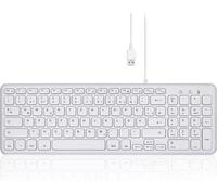 LETNERNY-Periboard-213W De Clavier Usb Filaire Compact Avec Touches Structurées En C aux Silencieuses Pour Ordinateur, Pavé Numérique, Ordinateur Portable Et Tablette, Blanc, Qwertz¿