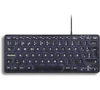 LETNERNY-Periboard-332 Clavier Mini Usb Rétroéclairé Avec Câble - Touches C aux Type X - Rétroéclairage Blanc - Noir - Qwerty Espagnol