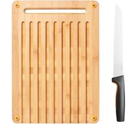 Letnerny-Planche À Découper En Bambou Et Couteau À Pain, Functional Form, Bambou/Acier Inoxydable Japonais/Plastique, 1057551