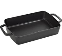 LETNERNY-Plat À Four En Fonte, Rectangulaire,30 X 20 Cm, 3,15 L, Noir Mat