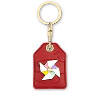 LETNERNY-Porte Badge Avec Porte-Cartes, Porte Badge Tour De Cou, Porte Badge Enrouleur, Porte Carte Verticale Dure, Pour Airtag, Clé(Moulin À Vent Rouge)