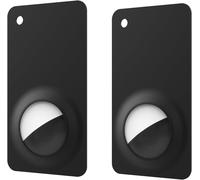 LETNERNY-Porte-Cartes Airtag, Airtag Wallet Men Cartes Pour Sac, Sac À Dos, Portefeuille, Val , Pochette, Super Léger Et La Moitié De La Taille D'Une Carte De Crédit (Noir X 2)