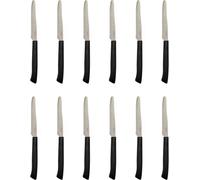 Letnerny-Prima Collection Lot 12 Couteaux De Table Lame Acier Inoxydable Manche En Polypropylène Noir Couteaux D'office Idéal Pour Éplucher Fruits