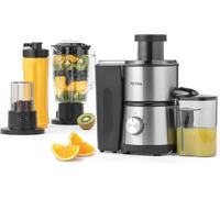 LETNERNY-Pt4294Vdeeu7 Blender Multifonction 4 En 1, Sans Bpa Extracteur De Jus Électrique, Moulin Pour Café/Épices, Nettoyage Facile, Polyvalent Machine À Jus, 1L & 600Ml Bouteille, 2 Vitesses, 400W