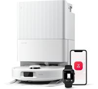 LETNERNY-Qv 35A Aspirateur Robot Laveur, 8000Pa Hyperforce, Station Multifonctionnelle, Serpillière Rotative 200 Tr/Min & Relevable 10Mm, Anti-Enchevêtrement, Évitement D'Obstacles, Cartographie, App