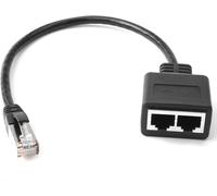 LETNERNY-Répartiteur Rj45, Repartiteur Cable Ethernet, 1 Mâle Vers 2 Femelles Adaptateur Multipr Ethernet, Doubleur Splitter Rj45 Pour Cat5 Cat5E Cat6 Cat7, Noir