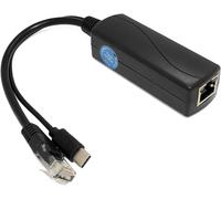 LETNERNY-Revodata Gigabit Poe Splitter Type C 5V/3A, 48V Poe Vers Usb-C 5V/3A Sortie, Ieee802.3Af/At Standard 10/100/1000Mbps, Adaptateur Répartiteur Poe Pour Maison Intelligente/Pi 4B/4B+ (Typec0503