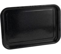 Letnerny-Romano Vitreous Enamel Plaque De Cuisson 36 Cm, Plaque À Rôtir Et Pâtisserie Rectangulaire, Passe Au Four Jusqu'à 230°C, Plat En Acier Avec Revêtement Émaillé, Noir, Cw11471