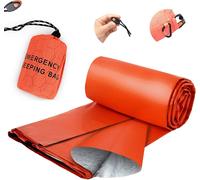 Letnerny-Sac De Couchage D'urgence, Léger, Chaud, Imperméable, Sac De Camping Pe Film Aluminium Couverture D'urgence(Orange) Sacs De Couchage D'urgence Pour Le Camping,Le Voyage (1)