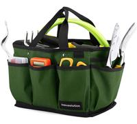 LETNERNY-Sac Fourre-Tout De Jardinage, Sac De Rangement D'Outil De Jardin Et Organisateur À La Maison Avec Des Poches, Résistant À L'Usure Et Réutilisable - Vert Foncé