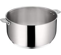 Letnerny-Salvaspazio Casserole En Acier Inoxydable 18/10 Ø 24 Cm, Induction, Gaz Et Four Jusqu'à 250 °C, Empilable Et Simple À Ranger, Fond Lagotherm À 3 Couches, Poignées Avec Supports Rivetés