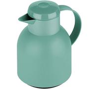 Letnerny-Samba F40102 Pichet Isotherme, 1 Litre, En Plastique, Fermeture Quick Press, 100% Étanche, Chaud Pendant 12 H, Froid 24 H, Vert Poudré