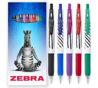 Letnerny-Sarasa Clip Stripe Lot De 5 Stylos À Encre Gel Rétractables Pointe Moyenne 0,7 Mm Encre Anti-Taches À Séchage Rapide Avec Pr En Main Confortable Et Clip Poussoir, Résistant À L'eau