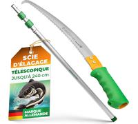 LETNERNY-Scie Élagage Télescopique Sur Perche À Elaguer Coupe Branches 100-240 Cm Compatible Avec Echenilloir (Art. B096Y5T5Vt)