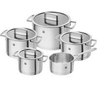 Letnerny-Set De 5 Casseroles, 4 Couvercles, Compatible Induction, Inox Mat, Série Vitality