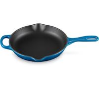Letnerny-Skillet En Fonte Émaillée, Rond, Ø 23 Cm, Compatible Avec Toutes Sources De Chaleur (Induction Incluse), 1.93 Kg, Bleu Marseille