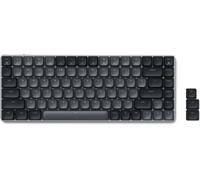 LETNERNY-Sm1 Clavier Mécanique 75% Rétroéclairé Et Rechargeable Avec Bluetooth, Clavier Qwerty Anglais, 84 Touches, Compact Pour Gaming Et Bureau, Pour Mac Et Windows ¿ Gris/Noir, Disposition Us