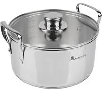 Letnerny-Smart - Batterie De La Cuisine - Ensemble De 6 Pièces Avec Couvercle En Verre De 20, 24 Et 28 Cm - Fabriqué En Acier Inoxydable - Pans De Cuisine - Compatible Avec Toutes Sortes De Cuisines