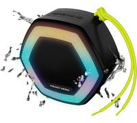 LETNERNY-Speaker Cassa Wireless, 5 Watt, Water Resistant Ipx5, Led, Con Laccetto, Multi Input, Tasti Multifunzione, Bianco E Nero