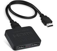 LETNERNY-Splitter Hdmi 4K@60Hz Avec Cable 2.6 Ft, 1 Entrée 2 Sorties, Rétrogradation Automatique Pour Xbox/Ps3/Ps4/Dvd/Roku/Blu-Ray/Hdtv