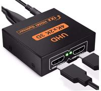 LETNERNY-Splitter Hdmi, Répartiteur Hdmi 1 En 2 Sorties, 4K 3D 1080P Câble Adaptateur De Distributeur Hdmi 1 À 2 Voies Pour Ps4, Xbox, Led, Lcd, Dvd, Lecteur, Hdtv, Projecteurs