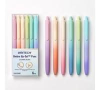 Letnerny-Stylos À Encre Gel À Pointe Fine 0,5 Mm, Encre Noire Rétractable 6 Carats, Écriture Lisse, Sans Bavure, Avec Corps De Stylo De Couleur Dégradée Esthétique Pour Journal, Pr De Notes,
