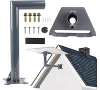 LETNERNY-Support Mural Starlink Gen 3/Gen 2, Fixation Starlink V3/V2 Réglable À 360°, Adaptateur De Tuyau Starlink Gen 3 Mount D'Antenne, Kit De Montagee Compatible Avec Starlink V3 Standard Dishy
