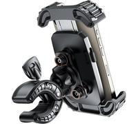 Letnerny-Support Téléphone Moto Anti-Vibration, Support Téléphone Vélo, [Amortissement Multi-Vibrationsr][1s Libération Avec Un Bouton] 360° Rotation, Pour Iphone 11 16 Series,Huawei, Samsung, 4,7-6,