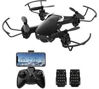Letnerny-T13 Mini Drone Avec Caméra 720p Pour Enfant,Rc Fpv Quadcopter,3 Batteries 30 Minutes De Vol,Décollage/Atterris En Une Seule Touche,Mode Sans Tête,Flips 3d,Protection Anti-Collision,Noir-Teero