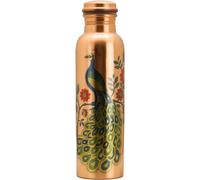 Letnerny-Travellers Bouteille D'eau En Cuivre Pur Paon Imprimé Pour Avantages Ayurvédiques Bouteille D'eau Sans Joint