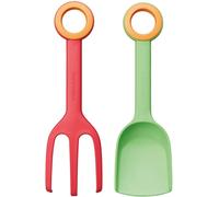 LETNERNY-Truelle À Fleurs Et Fourche À Plantes Pour Enfants, Set 2-En-1, Longueur 24 Cm, Plastique Renforcé De Fibres De Verre, Vert/Orange Et Rouge/Orange, Myfirst , 1062471