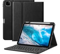 LETNERNY-tui Avec Clavier Pour Nouvel Ipad Air 11 Pouces 2025/2024 Version, Coque De Clavier Folio Détachable Magique Avec Porte-Crayon Pour Ipad Air 7E/6E/5E/4E Génération, Noir