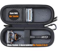 Letnerny-Tui En Polyuréthane Compatible Avec Les Rasoirs Gillette Proglide, Fusion 5 Et Rasoir Humide Mach3 - Portable - Étui De Voyage Rigide - Étui Étanche Pour Fusion 5 Mach3 Et Proglide, Noir