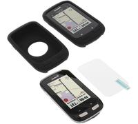 LETNERNY-tui + Film Compatible Avec Garmin Edge 1000 Edge Explore 1000 Housse De Protection Silicone Noire