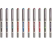 Letnerny-Uni Mitsubishi Pencil - 10 Stylos Eye Fine Ub-157 - Stylos Rollers Encre Liquide - Pointe 0,7 Mm - Écriture Medium - Assortiment De 8 Couleurs Différentes