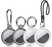 LETNERNY-Upgrade Anhänger Schlüsselanhänger Für Airtag Hülle, 4 Stück 360 ° Voller Schutz Soft Tpu Ultra Thin Schutzhülle Mit Airtag, Anti-Scratch Case Kompatibel Mit Airtag Zubehör