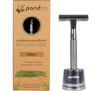 Letnerny-Zero Waste Rasoir De Sûreté, Avec Support En Métal, Ebook (Français Non Garanti) Et 10 Lames, Pour Homme Et Femme, Peigne Fermé, Argent