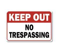 Letnspk Panneau « Keep Out » - 30,5 x 20,3 cm - Panneau en métal « No Trespassing » - Propriété privée pour extérieur, cour, clôture, ferme, maison de chambre à coucher, décoration murale imperméable