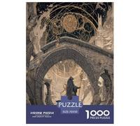 L'Étoile Étoilée Puzzle Amusant Jeu De Puzzle Activités Familiales Stimulantes 1000 Stukjes Porte des Étoiles des Runes d'or Casse-tête Qualité Premium pour Adultes 70x50cm/1000pcs