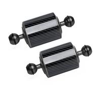 LetonPower Bras Flottant sous-Marin de 5" en Fibre de Carbone, Bras Aquatique, Double Bras Flottant à Bille de 1'', système d'éclairage pour la plongée, Plateau, lumière vidéo/Stroboscope (2pack)