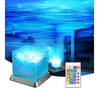 LETOUR Projecteur d'Aurore Boréale Magique, Lampe Cube 16 Couleurs & 30 Modes - Lumière Nocturne Féerique et Veilleuse Apaisante pour Chambre d'Enfant, Décoration Zen et Relaxation