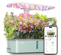 LetPot LPH-Air Kit de culture hydroponique, jardin intelligent intérieur contrôlé par application et WiFi avec lumière de croissance réglable de 24 W à spectre complet, pot de 10 gousses