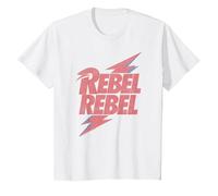 Letra de David Bowie - Rebel Rebel Lightning T-Shirt, Enfant, Blanc, 10 Ans
