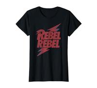 Letra de David Bowie - Rebel Rebel Lightning T-Shirt, Femme, Noir, S