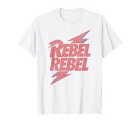 Letra de David Bowie - Rebel Rebel Lightning T-Shirt, Homme, Blanc, L