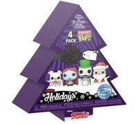 Funko Pocket Pop! Disney The Nightmare Before Christmas - Jack Skellington - Tree Holiday Box 4 Pieces - Porte-clés - Mini-Figurine en Vinyle à Collectionner Porte-clés Fantaisie - Cadeau de Noël