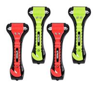 LETREEN Lot de 4 Pièces Marteaux de Secours pour Voiture, 2 en 1 Brise-Vitre avec Outil de Coupe Ceinture, Marteaux de Secours, Marteau de sûreté de Voiture, Auto Accessories Matériel d'urgence